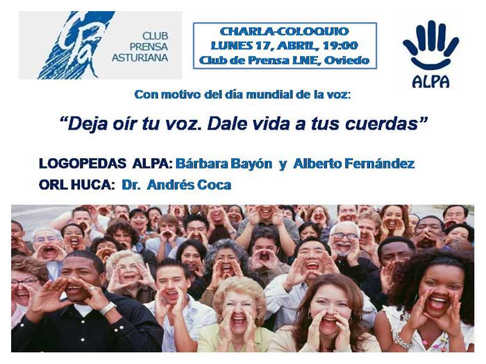 Charla coloquio  día mundial de la Voz Club Prensa Asturiana 2017