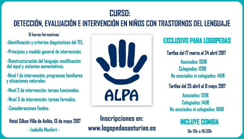 Curso: Detección, Evaluación e Intervención en niños con Trastornos del Lenguaje