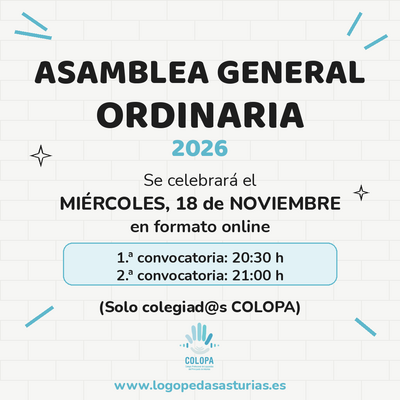 CONVOCATORIA ASAMBLEA GENERAL ORDINARIA 2026 CONVOCATORIA ASAMBLEA GENERAL ORDINARIA 2026