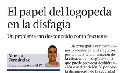 El papel del Logopeda en la DISFAGIA
